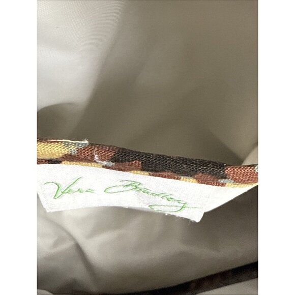 Vera Bradley Brown Lunch Bag Quilted Insulated Flower Tote - Picture 6 of 9